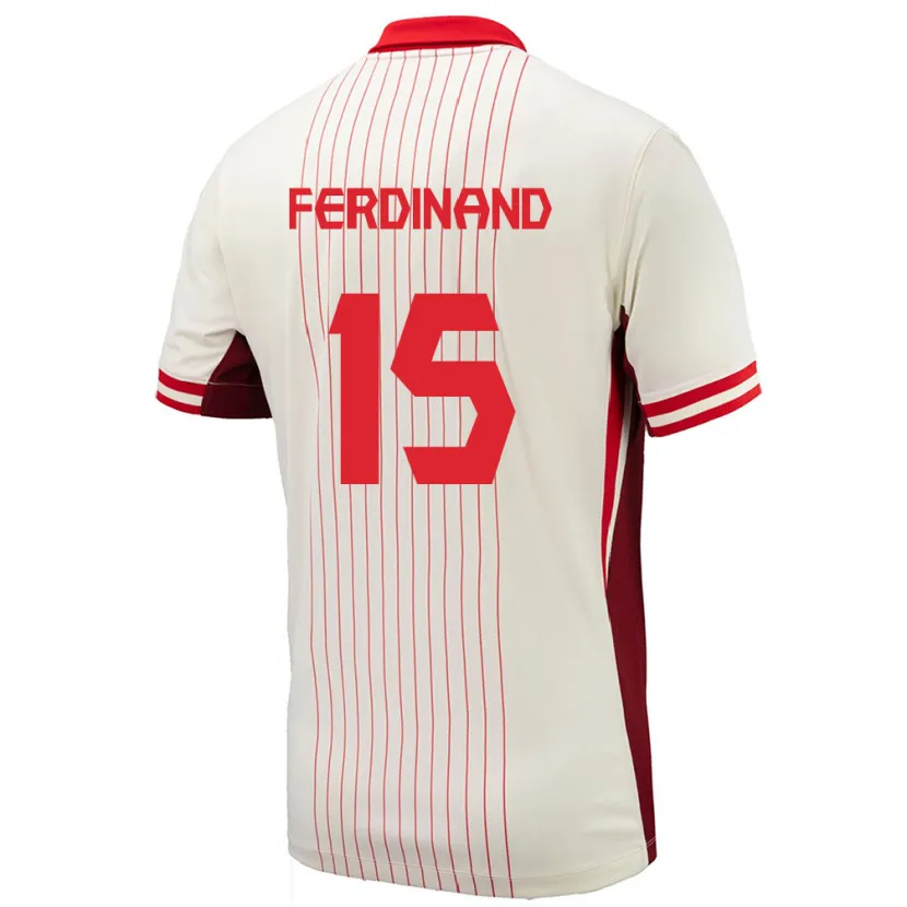 Danxen Herren Kanada Keesean Ferdinand #15 Weiß Auswärtstrikot Trikot 24-26 T-Shirt