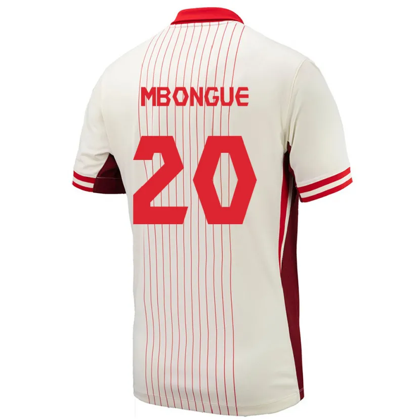 Danxen Herren Kanada Hugo Mbongue #20 Weiß Auswärtstrikot Trikot 24-26 T-Shirt