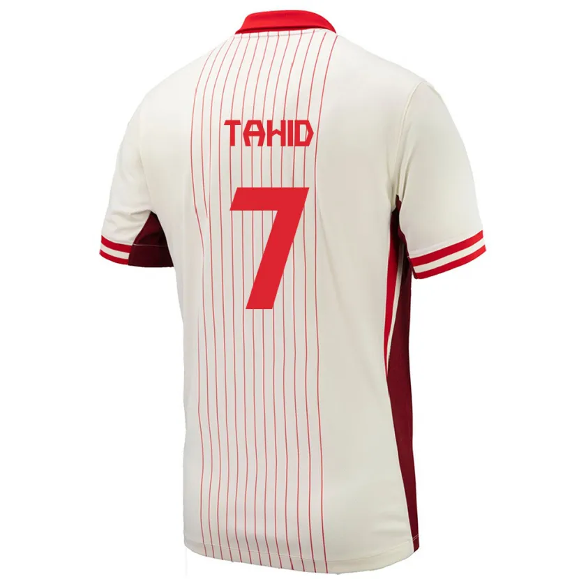 Danxen Herren Kanada Taryck Tahid #7 Weiß Auswärtstrikot Trikot 24-26 T-Shirt