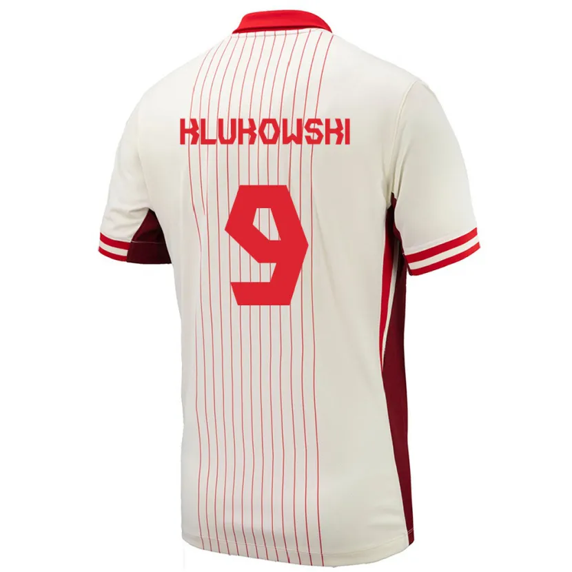 Danxen Herren Kanada Antoni Klukowski #9 Weiß Auswärtstrikot Trikot 24-26 T-Shirt