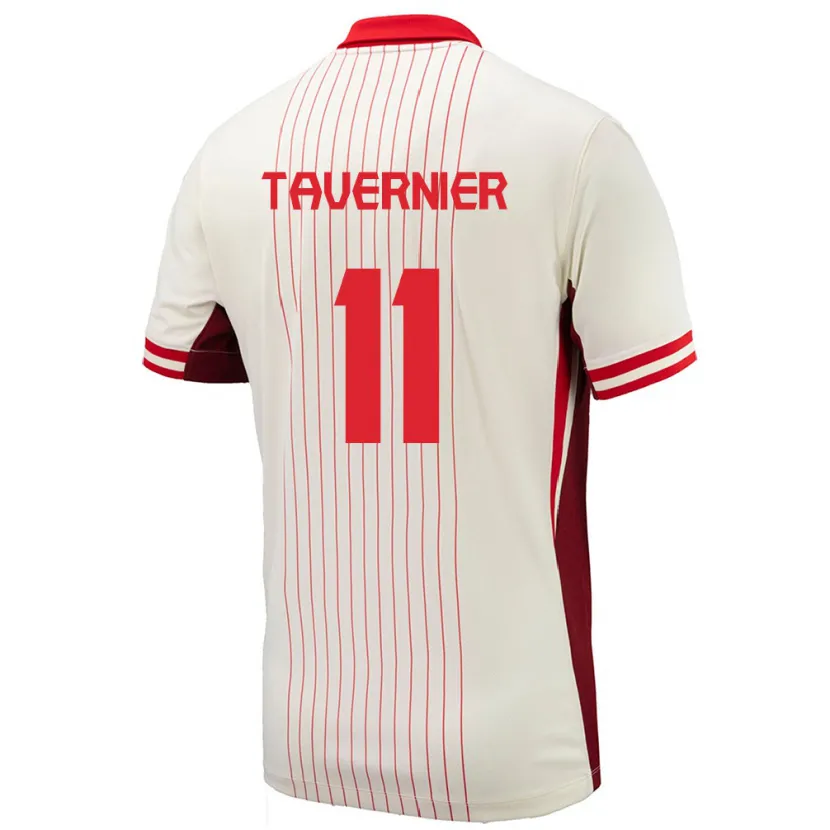 Danxen Herren Kanada Kevaughn Tavernier #11 Weiß Auswärtstrikot Trikot 24-26 T-Shirt