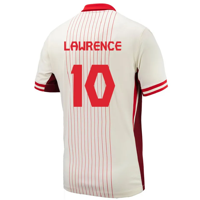 Danxen Herren Kanada Ashley Lawrence #10 Weiß Auswärtstrikot Trikot 24-26 T-Shirt
