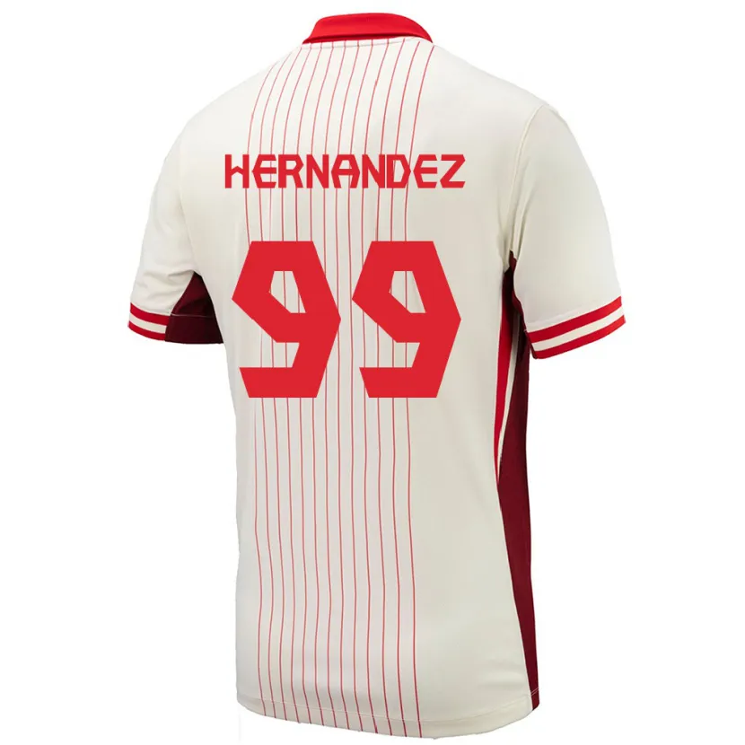 Danxen Herren Kanada Jeneva Hernandez Gray #99 Weiß Auswärtstrikot Trikot 24-26 T-Shirt