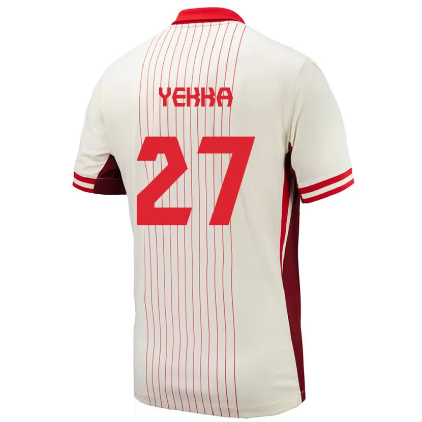 Danxen Herren Kanada Sura Yekka #27 Weiß Auswärtstrikot Trikot 24-26 T-Shirt