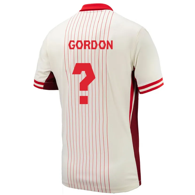 Danxen Herren Kanada Joshua Gordon #0 Weiß Auswärtstrikot Trikot 24-26 T-Shirt