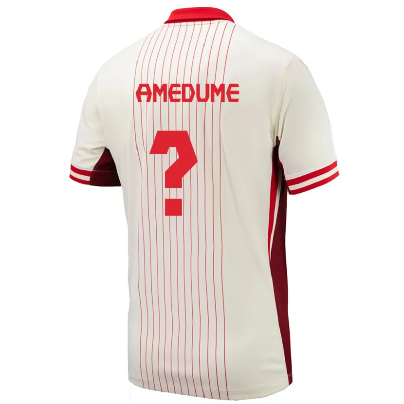 Danxen Herren Kanada Paul Amedume #0 Weiß Auswärtstrikot Trikot 24-26 T-Shirt