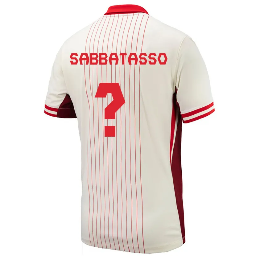 Danxen Herren Kanada Jeronimo Sabbatasso #0 Weiß Auswärtstrikot Trikot 24-26 T-Shirt