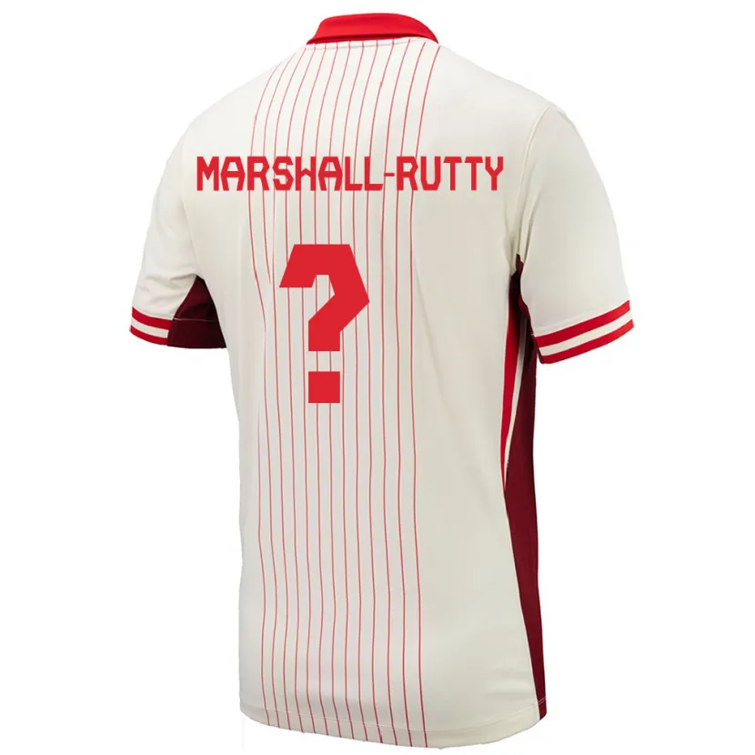 Danxen Herren Kanada Jahkeele Marshall Rutty #0 Weiß Auswärtstrikot Trikot 24-26 T-Shirt