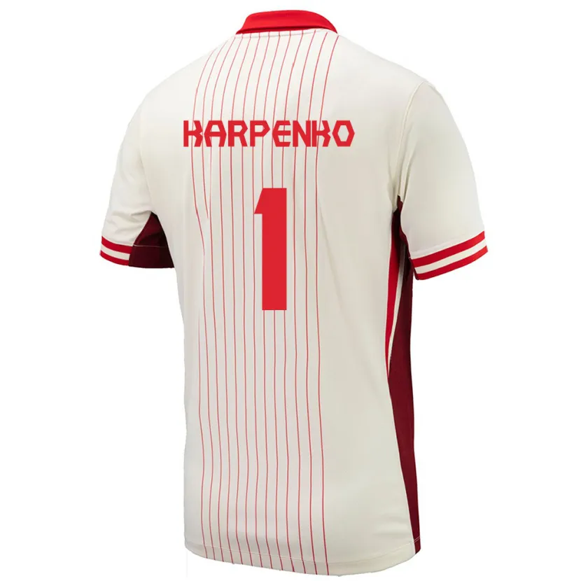 Danxen Herren Kanada Anna Karpenko #1 Weiß Auswärtstrikot Trikot 24-26 T-Shirt