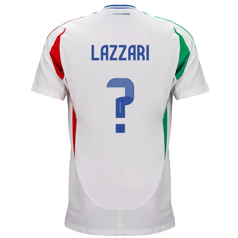 Danxen Herren Italien Manuel Lazzari #0 Weiß Auswärtstrikot Trikot 24-26 T-Shirt