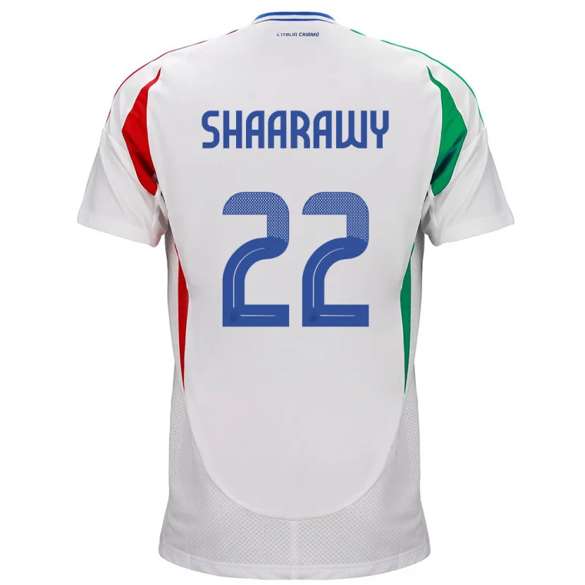 Danxen Herren Italien Stephan El Shaarawy #22 Weiß Auswärtstrikot Trikot 24-26 T-Shirt