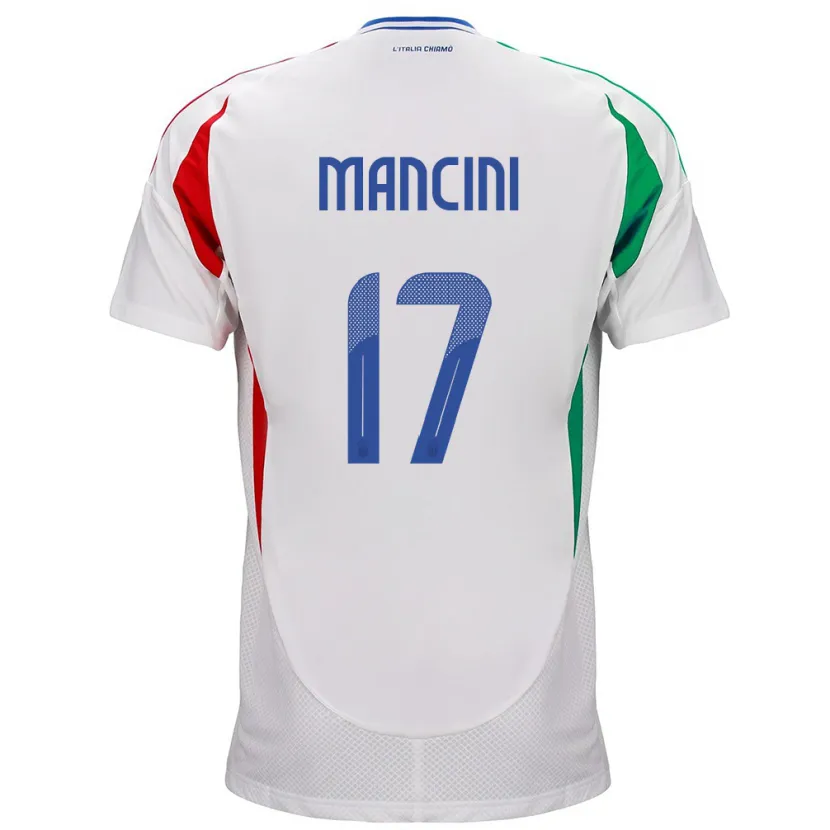 Danxen Herren Italien Gianluca Mancini #17 Weiß Auswärtstrikot Trikot 24-26 T-Shirt