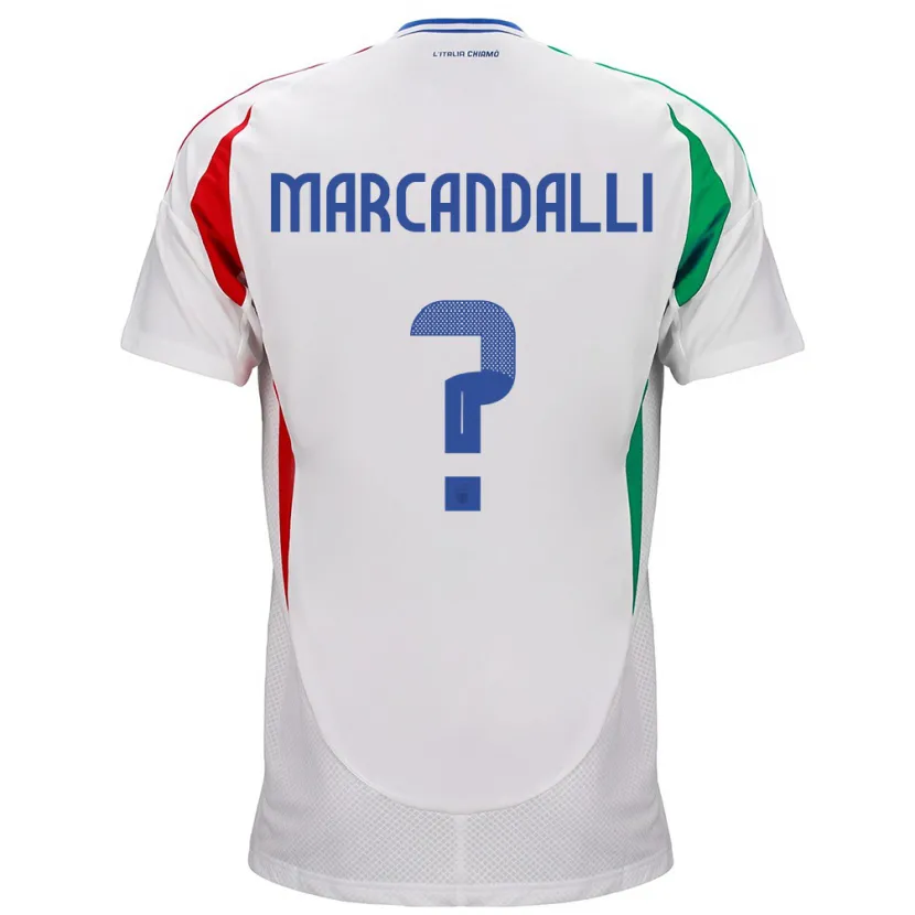 Danxen Herren Italien Alessandro Marcandalli #0 Weiß Auswärtstrikot Trikot 24-26 T-Shirt