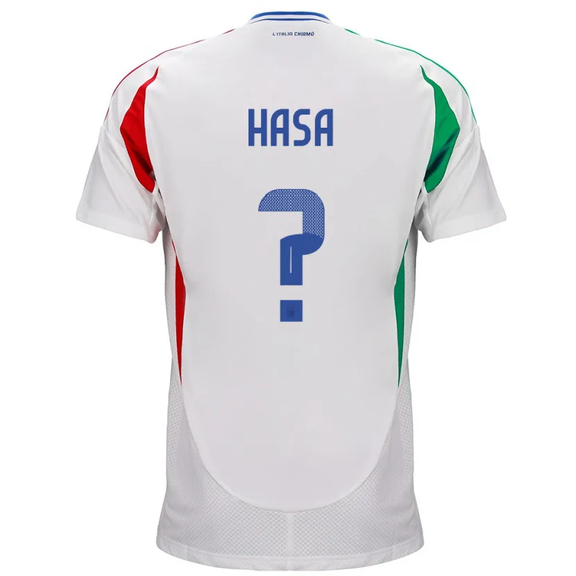 Danxen Herren Italien Luis Hasa #0 Weiß Auswärtstrikot Trikot 24-26 T-Shirt