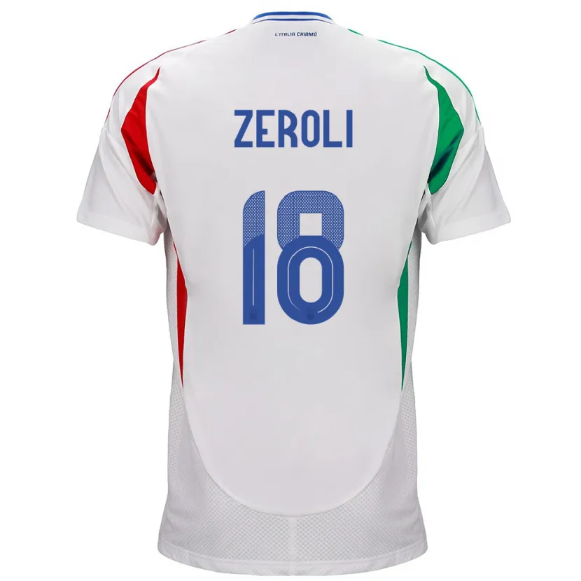 Danxen Herren Italien Kevin Zeroli #18 Weiß Auswärtstrikot Trikot 24-26 T-Shirt