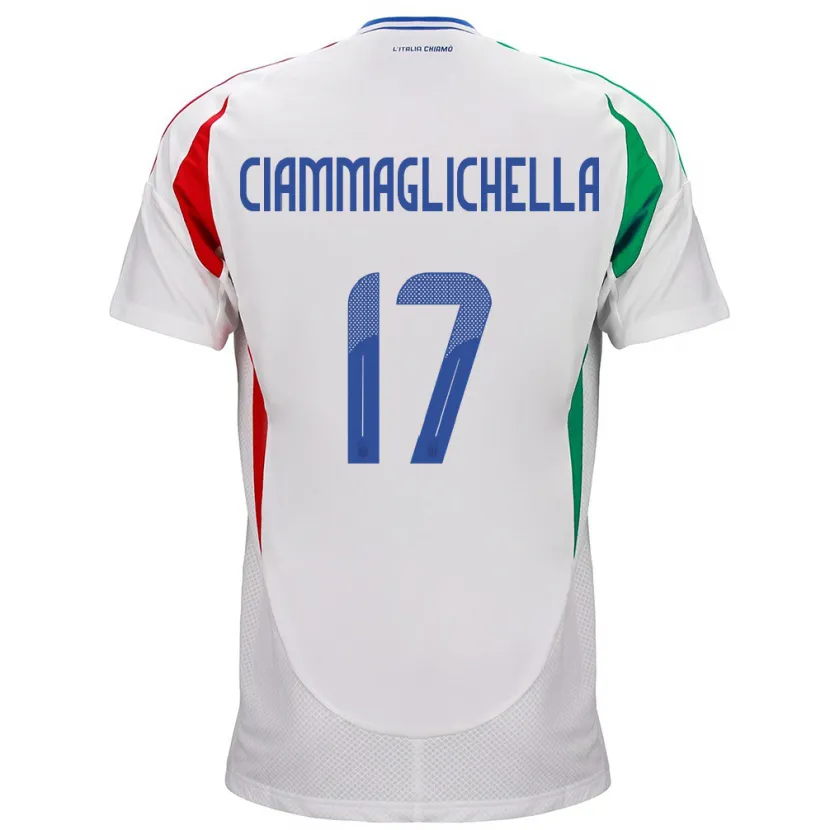 Danxen Herren Italien Aaron Ciammaglichella #17 Weiß Auswärtstrikot Trikot 24-26 T-Shirt