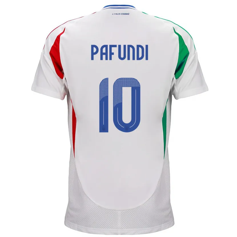 Danxen Herren Italien Simone Pafundi #10 Weiß Auswärtstrikot Trikot 24-26 T-Shirt