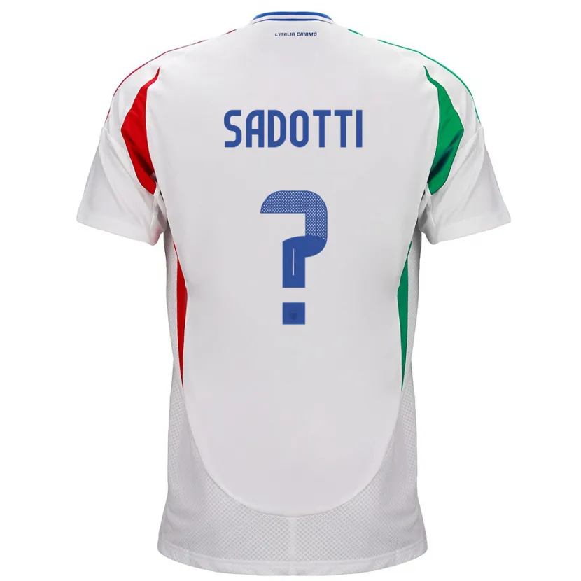 Danxen Herren Italien Edoardo Sadotti #0 Weiß Auswärtstrikot Trikot 24-26 T-Shirt