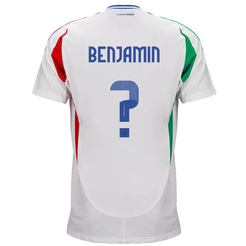 Danxen Herren Italien Emanuel Benjamin #0 Weiß Auswärtstrikot Trikot 24-26 T-Shirt
