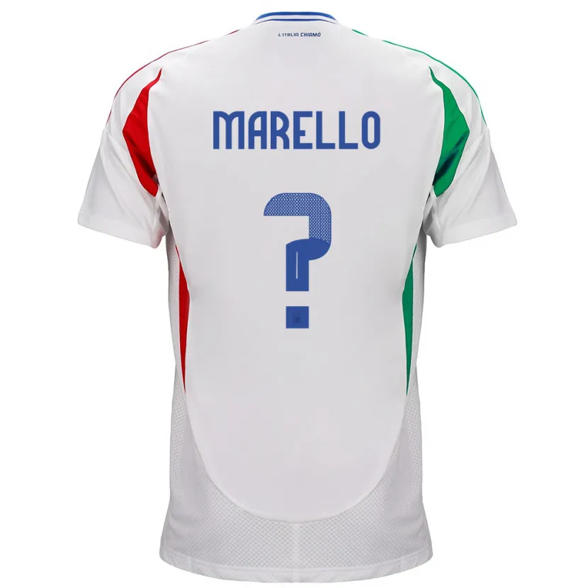 Danxen Herren Italien Mattia Marello #0 Weiß Auswärtstrikot Trikot 24-26 T-Shirt
