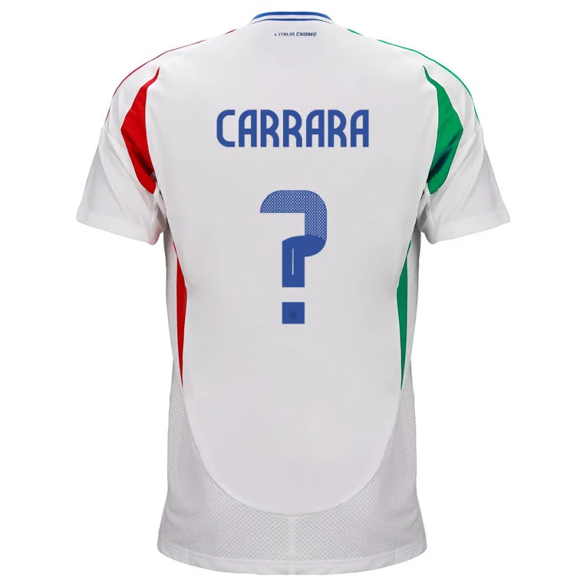 Danxen Herren Italien Cristian Carrara #0 Weiß Auswärtstrikot Trikot 24-26 T-Shirt