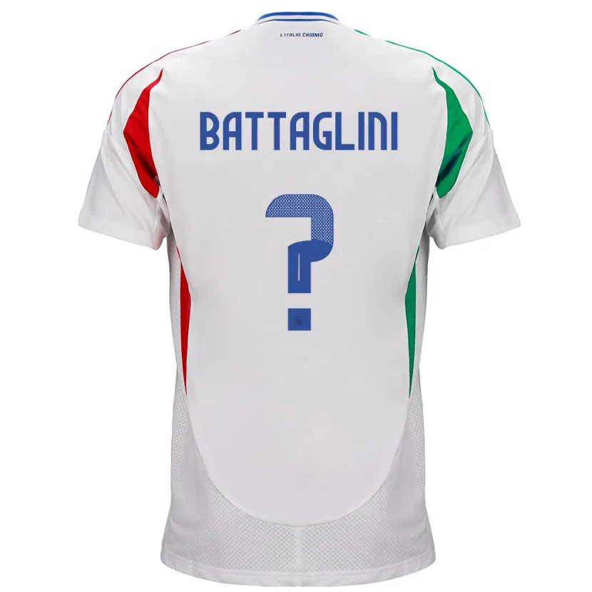 Danxen Herren Italien Pietro Battaglini #0 Weiß Auswärtstrikot Trikot 24-26 T-Shirt