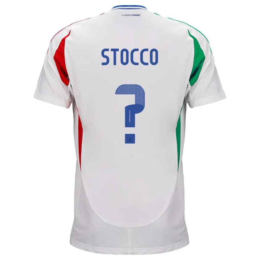 Danxen Herren Italien Pietro Stocco #0 Weiß Auswärtstrikot Trikot 24-26 T-Shirt