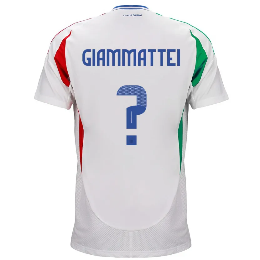 Danxen Herren Italien Gioele Giammattei #0 Weiß Auswärtstrikot Trikot 24-26 T-Shirt