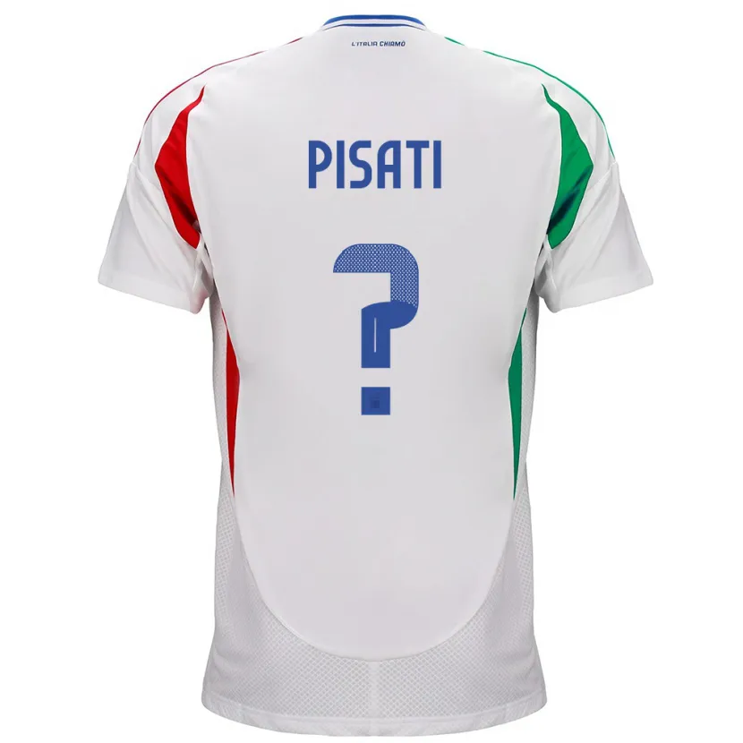 Danxen Herren Italien Samuele Pisati #0 Weiß Auswärtstrikot Trikot 24-26 T-Shirt