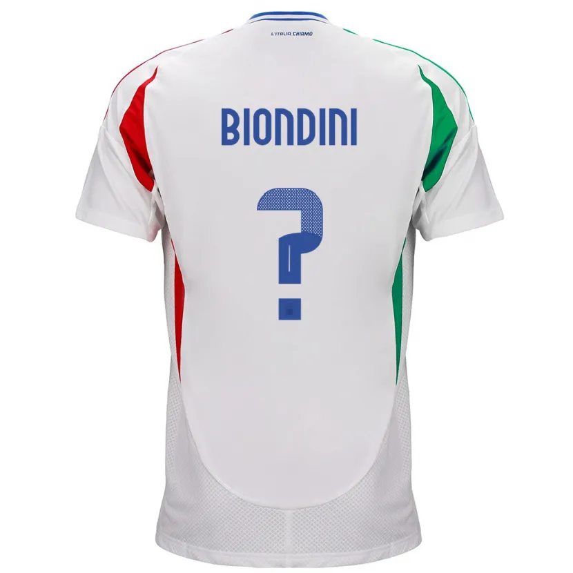 Danxen Herren Italien Edoardo Biondini #0 Weiß Auswärtstrikot Trikot 24-26 T-Shirt