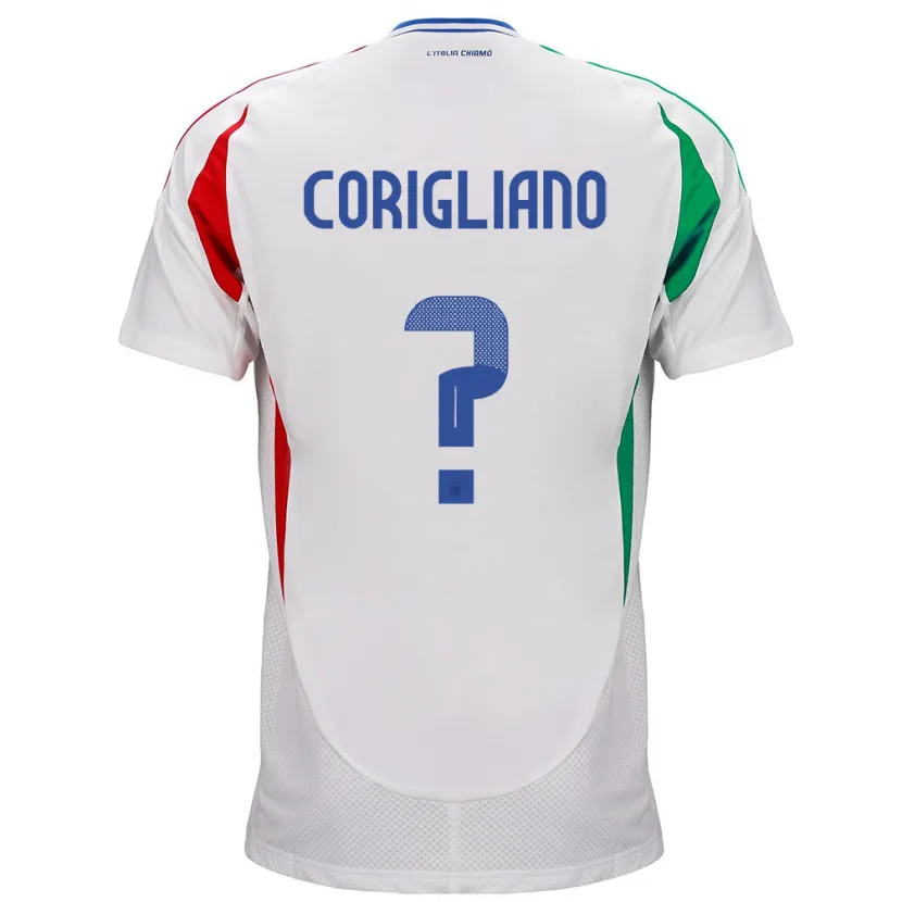 Danxen Herren Italien Thomas Corigliano #0 Weiß Auswärtstrikot Trikot 24-26 T-Shirt