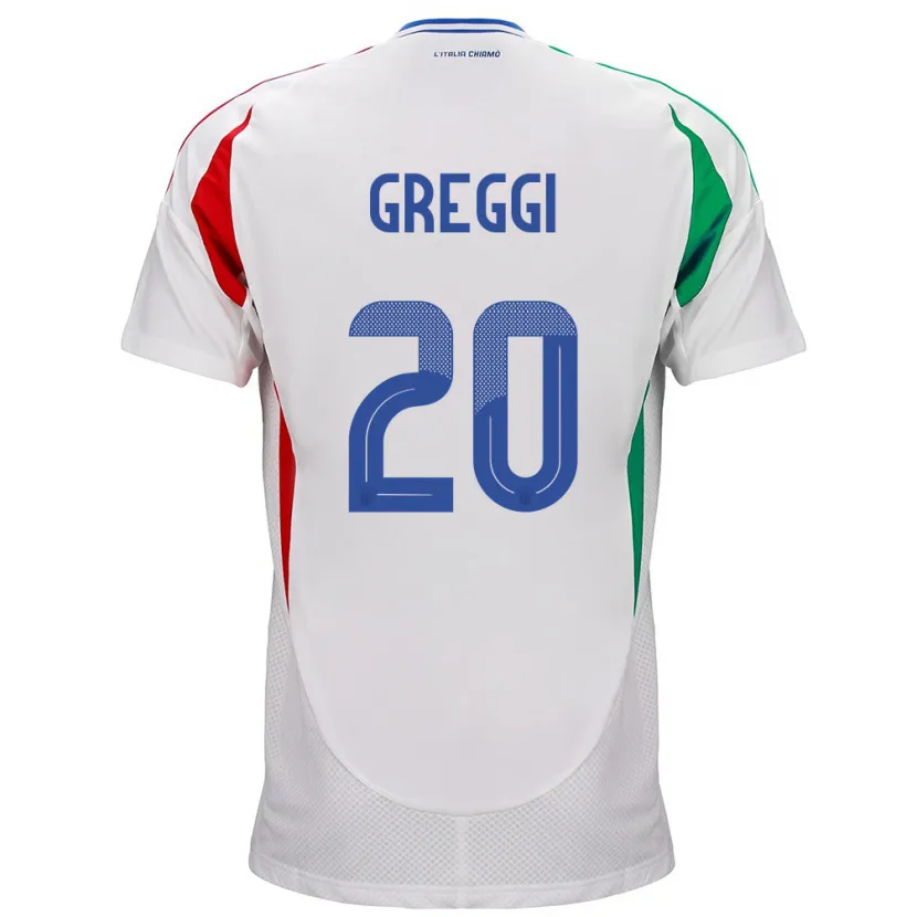 Danxen Herren Italien Giada Greggi #20 Weiß Auswärtstrikot Trikot 24-26 T-Shirt
