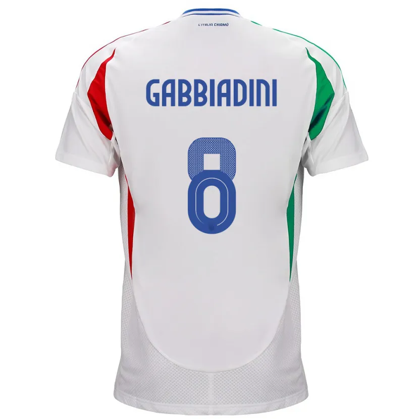 Danxen Herren Italien Melania Gabbiadini #8 Weiß Auswärtstrikot Trikot 24-26 T-Shirt