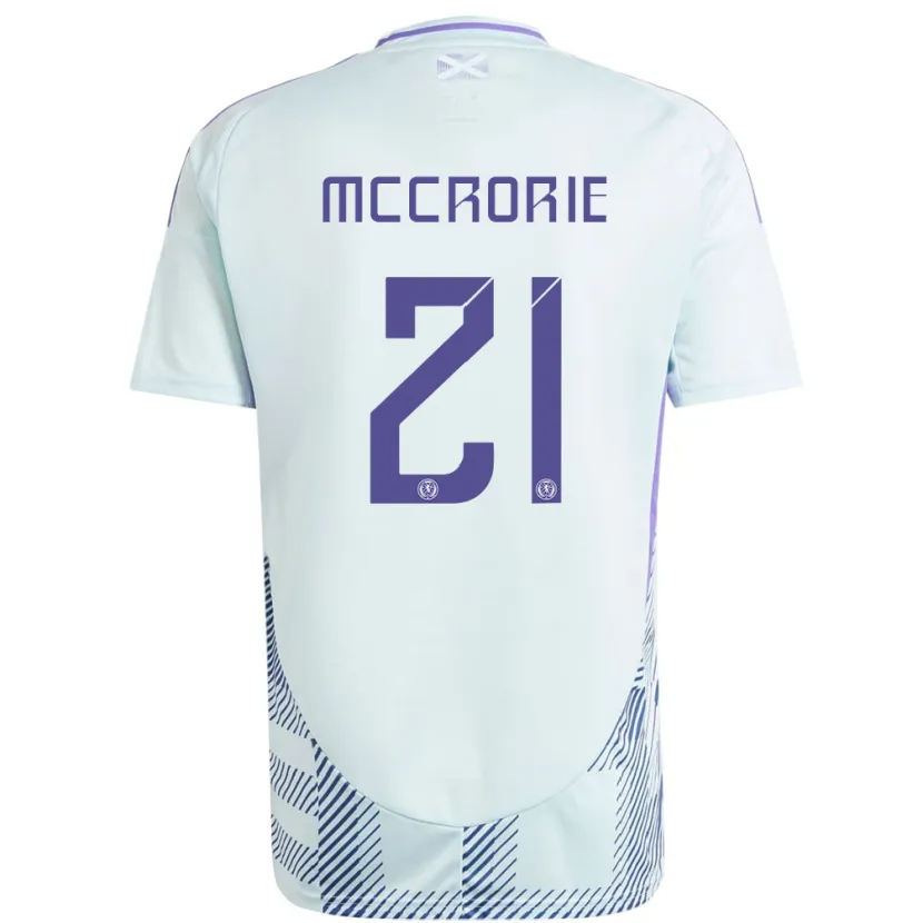 Danxen Herren Schottland Robby Mccrorie #21 Helles Mintblau Auswärtstrikot Trikot 24-26 T-Shirt