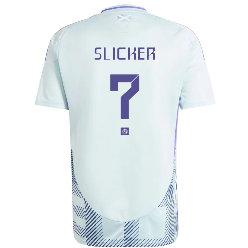 Danxen Herren Schottland Cieran Slicker #0 Helles Mintblau Auswärtstrikot Trikot 24-26 T-Shirt