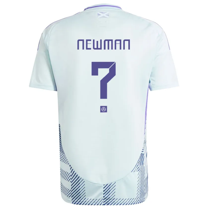 Danxen Herren Schottland Jack Newman #0 Helles Mintblau Auswärtstrikot Trikot 24-26 T-Shirt
