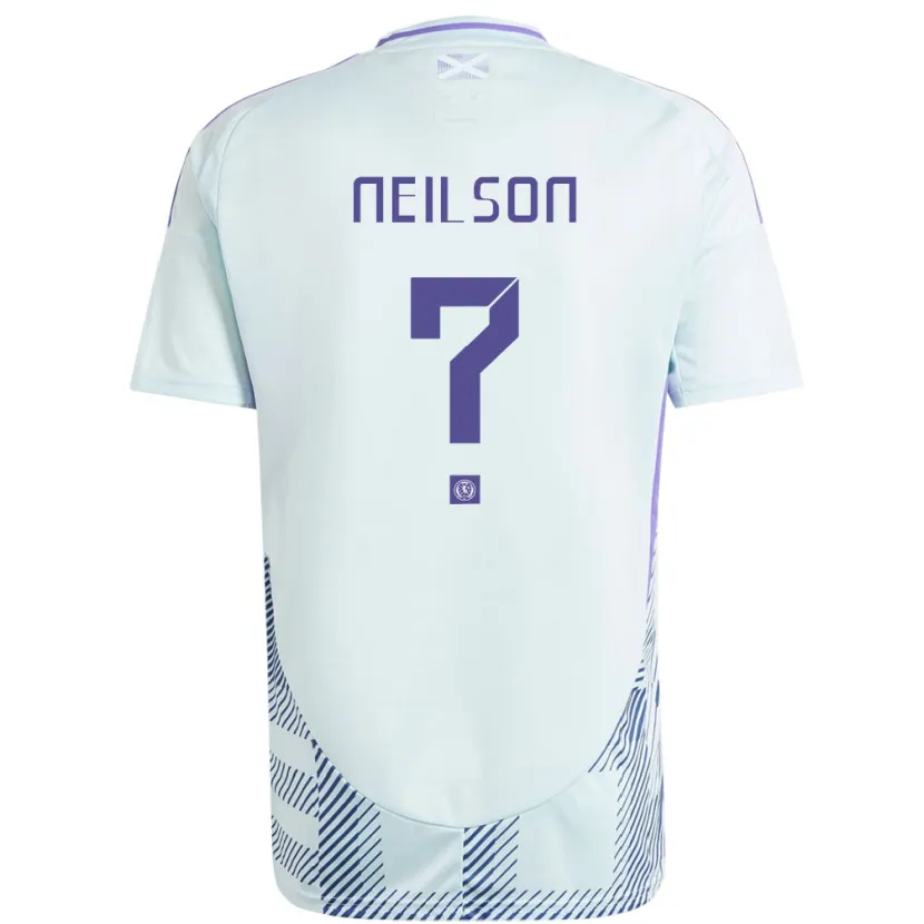 Danxen Herren Schottland Lewis Neilson #0 Helles Mintblau Auswärtstrikot Trikot 24-26 T-Shirt
