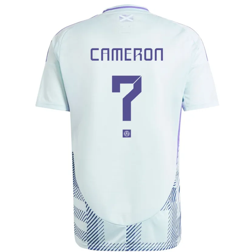 Danxen Herren Schottland Lyall Cameron #0 Helles Mintblau Auswärtstrikot Trikot 24-26 T-Shirt