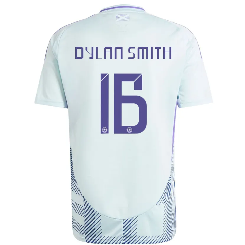 Danxen Herren Schottland Dylan Smith #16 Helles Mintblau Auswärtstrikot Trikot 24-26 T-Shirt