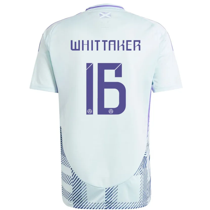 Danxen Herren Schottland Rory Whittaker #16 Helles Mintblau Auswärtstrikot Trikot 24-26 T-Shirt
