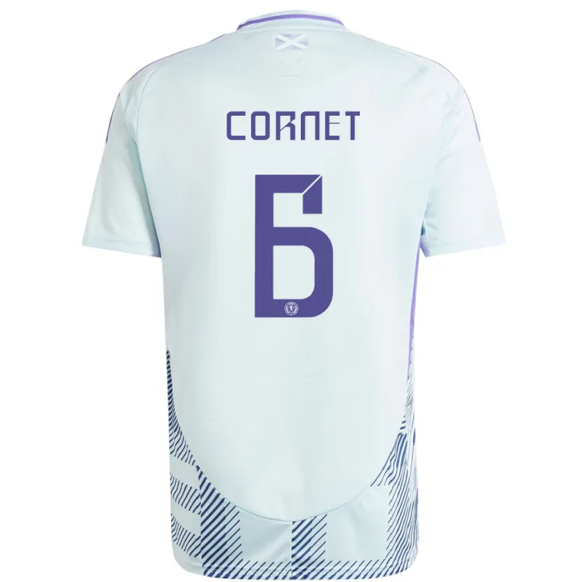 Danxen Herren Schottland Chelsea Cornet #6 Helles Mintblau Auswärtstrikot Trikot 24-26 T-Shirt