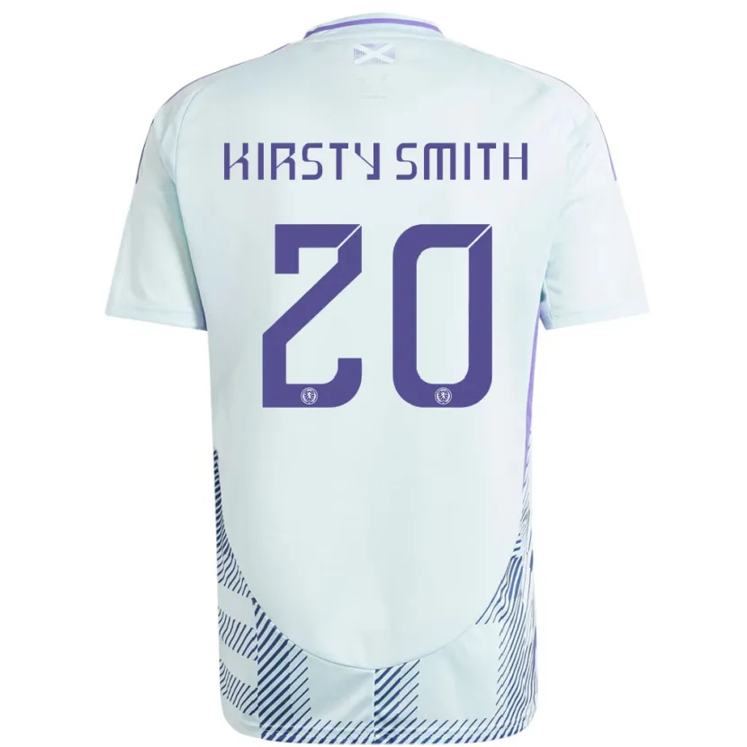 Danxen Herren Schottland Kirsty Smith #20 Helles Mintblau Auswärtstrikot Trikot 24-26 T-Shirt