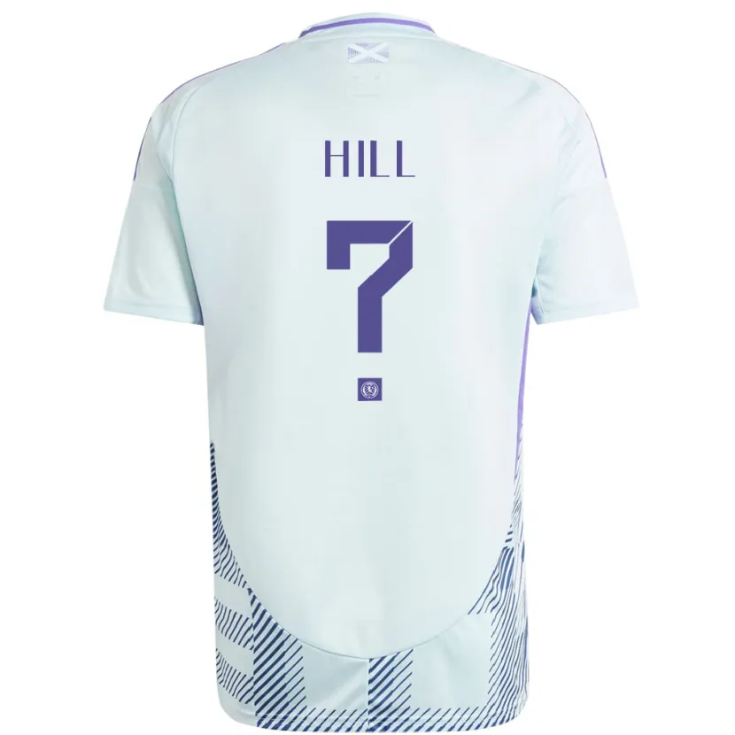 Danxen Herren Schottland Kathryn Hill #0 Helles Mintblau Auswärtstrikot Trikot 24-26 T-Shirt