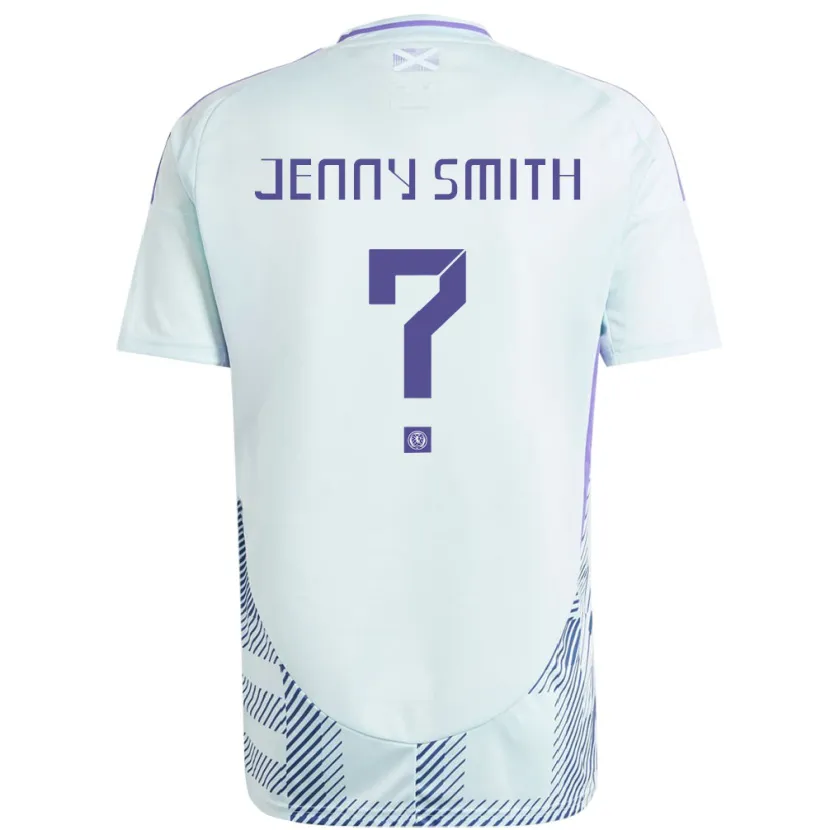 Danxen Herren Schottland Jenny Smith #0 Helles Mintblau Auswärtstrikot Trikot 24-26 T-Shirt