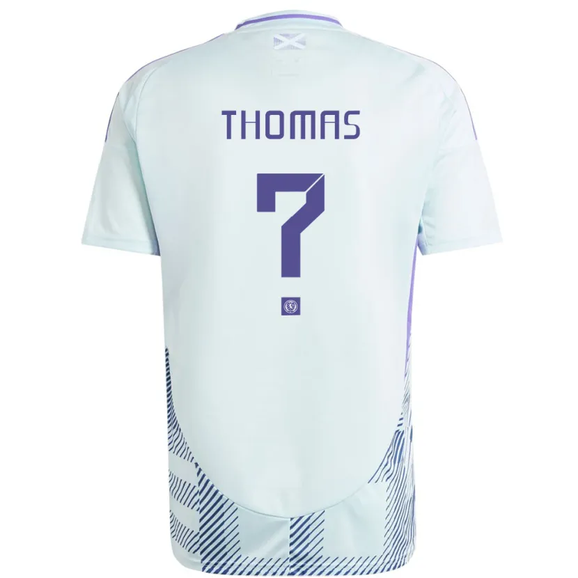 Danxen Herren Schottland Martha Thomas #0 Helles Mintblau Auswärtstrikot Trikot 24-26 T-Shirt