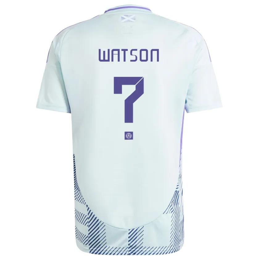 Danxen Herren Schottland Emma Watson #0 Helles Mintblau Auswärtstrikot Trikot 24-26 T-Shirt