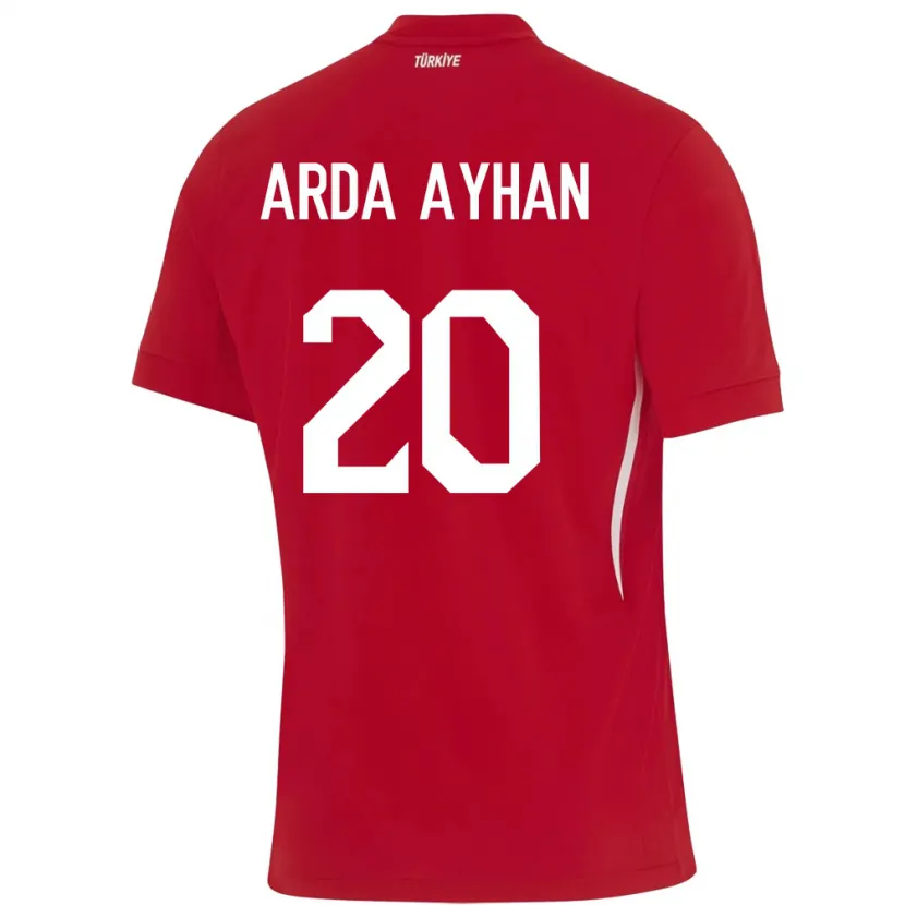 Danxen Herren Türkei Murat Arda Ayhan #20 Rot Auswärtstrikot Trikot 24-26 T-Shirt