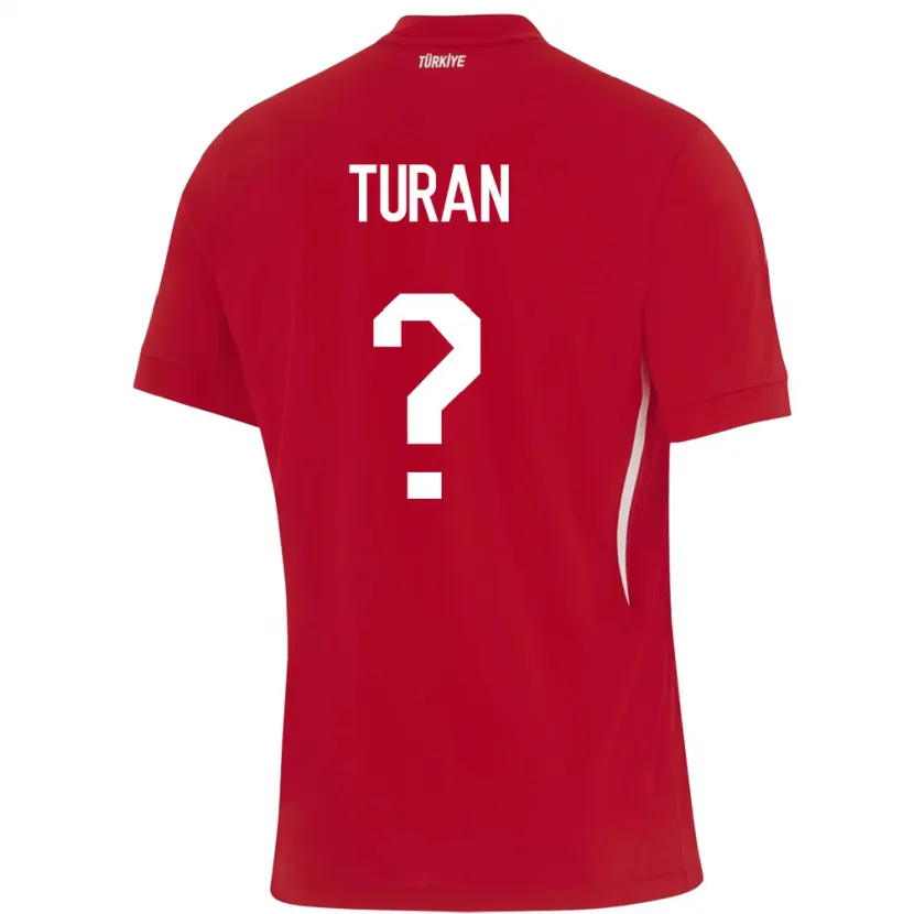 Danxen Herren Türkei Hasan Turan #0 Rot Auswärtstrikot Trikot 24-26 T-Shirt
