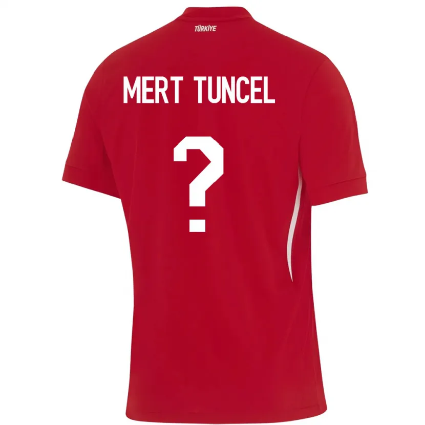 Danxen Herren Türkei Hasan Mert Tuncel #0 Rot Auswärtstrikot Trikot 24-26 T-Shirt