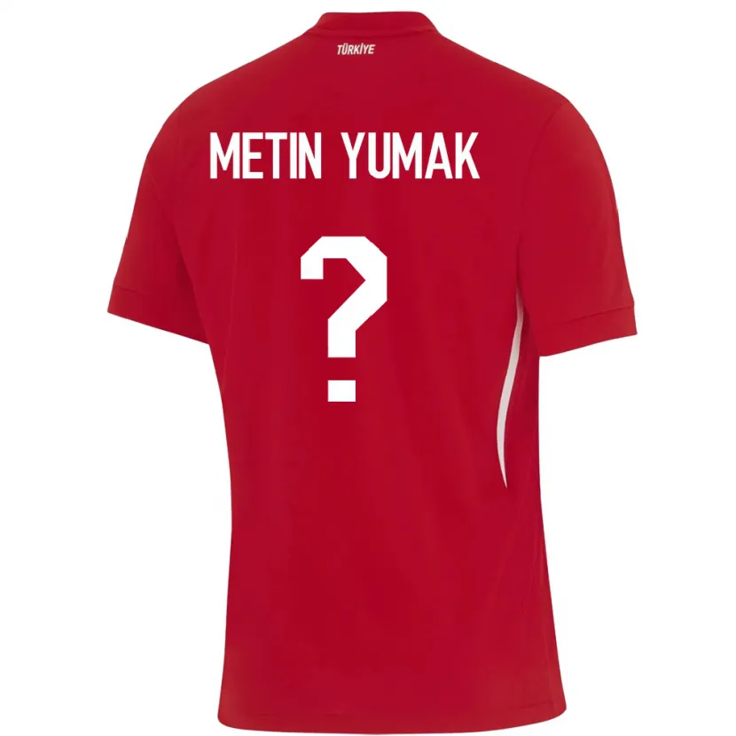 Danxen Herren Türkei Yiğit Metin Yumak #0 Rot Auswärtstrikot Trikot 24-26 T-Shirt